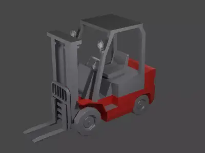 Fork Lift Low-poly 3D model