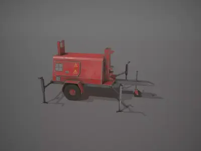 Red Generator Low-poly 3D model