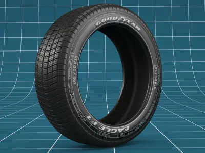 Car tire 03 3D model