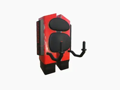 Jetpack F04 Red Black - SciFi Character Design Low-poly 3D model