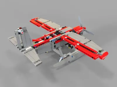 Lego Fire plane 3D model
