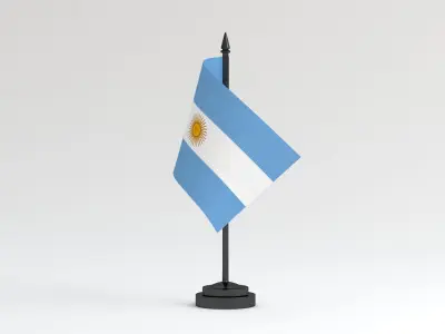 Table Flag Argentina 3D model