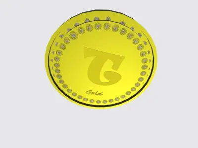 GoldMonet Low-poly 3D model