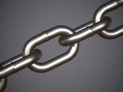 Chain Steel Low-poly 3D model