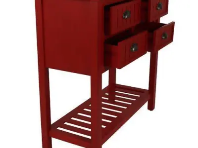 Bull Antique Navy Rosas Console Table 3D model
