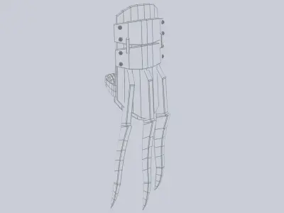Claw weapon Low-poly 3D model