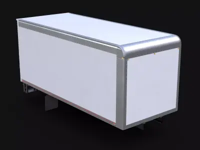 US Box Truck Body Low-poly 3D model