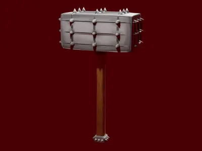 Midavel big hand hummer  Low-poly 3D model