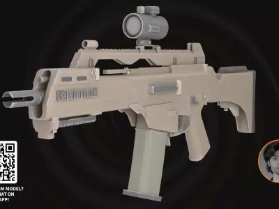 Heckler and Koch G36 - Military Assault Rifle 3D Asset 3D model