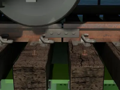 train and bridge 3D model