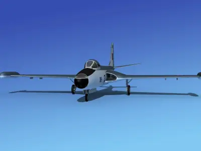 McDonnell F2H4 Banshee V14 3D model