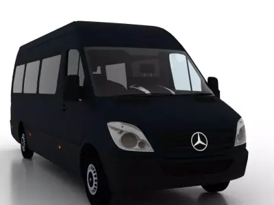 Mercedes Benz Sprinter L3H2 2009 Passenger UK 3D model