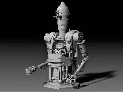  IG-12 Grogu Vehicle Bust Baby Yoda Mandalorian 3D print model