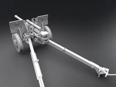 M101 Articulated Scale model  3D print model