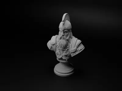 Genghis Khan Warrior Bust Chess 3D print model purchase