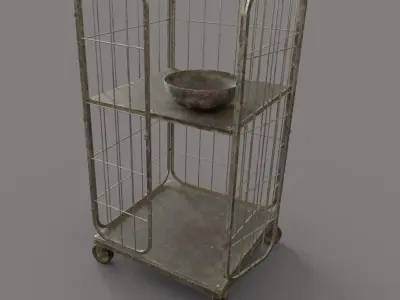 Worn Cage Low-poly 3D model