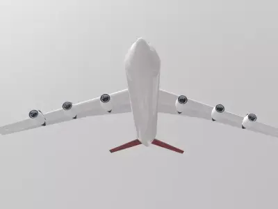 Fictional Super Heavy Cargo Aircraft Phantom Style Tail 3D model