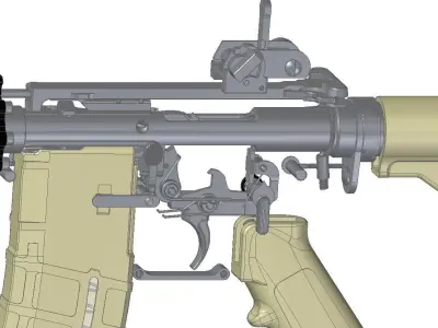 M4A1 modern 3D model