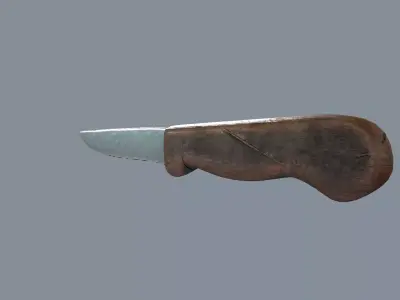 Stylized Knife Low-poly 3D model 2
