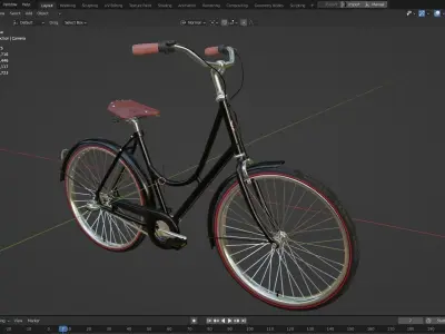 AR Vr and Game Ready Cycle 3d model Low Poly  Low-poly 3D model