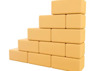  Wall  cartoon icon 3D model