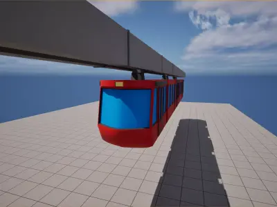 Elevated Monorail Free 3D model