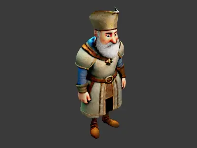 Old King Low-poly 3D model