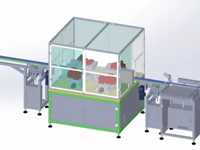 Automatic Multi-Station Piston Polishing Machine 3D model
