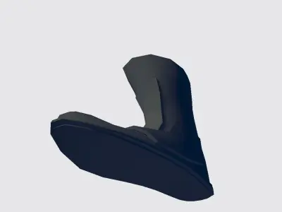 High Boot v4 Low-poly 3D model