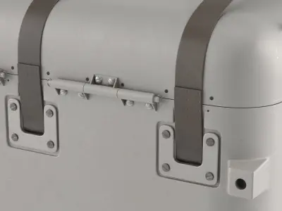 Lunar Sample Return Container with Loosened Clamps 3D model
