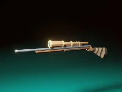 pirate weapon pack Low-poly 3D model
