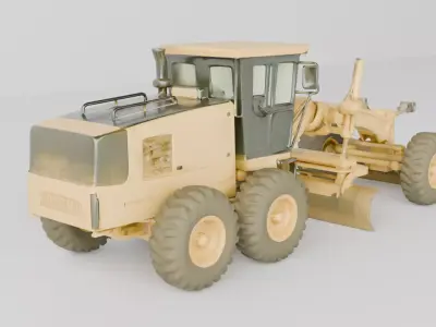Motor Grader Road Leveling Construction Machine 3D model