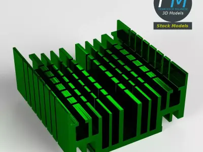CPU radiator 3D model