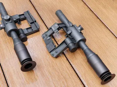 PSO-1 scope Low-poly 3D model