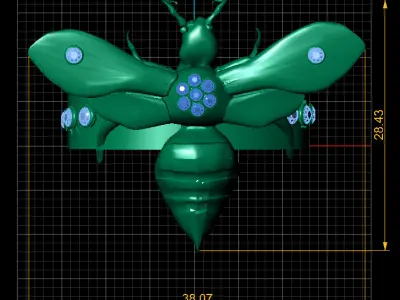 QUEEN BEETLE DESIGN RING 3D PRINTABLE MODEL 3D print model