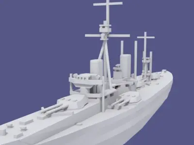 HMS Dreadnought 3D print model