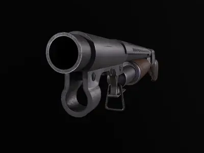Winchester 1897 Lowpoly gameready Low-poly 3D model