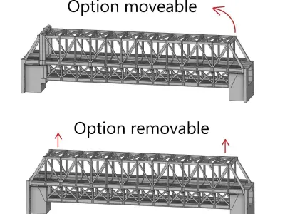 Bridge Entrance to Railway Model 1-87 FDM 3D print model