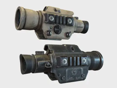 Optical Scope 8  Low-poly 3D model