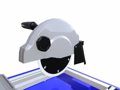 RIDGID Wet Tile Saw Machine Low-poly 3D model