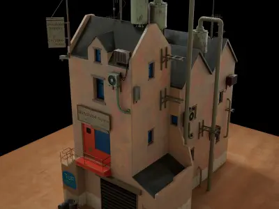 Retro Futuristic Workshop 3D model