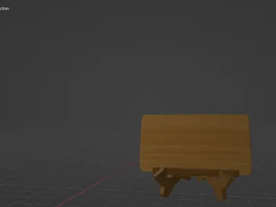 Easel wooden Free 3D model