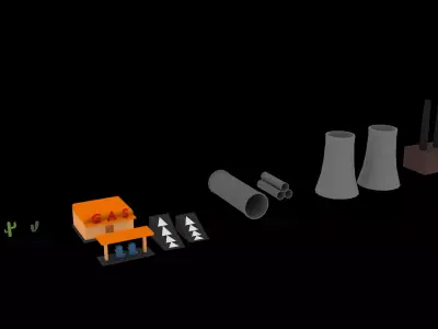 Desert Environment pack Free low-poly 3D model