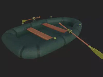 Rubber Boat Free low-poly 3D model