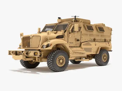  Military Armored Vehicle Sandy Rigged for Maya 