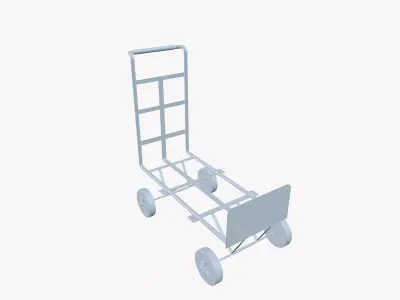 Four wheeler hand truck Low-poly 3D model