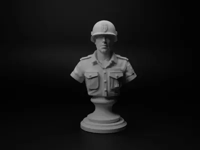 Battlefield Medic Bust Chess 3D print model purchase