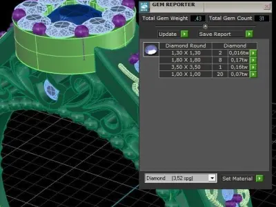 Flower ring removeable outside part 3D print model