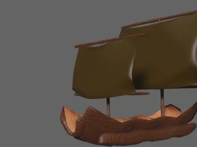 Raft Rod Wood 3D model