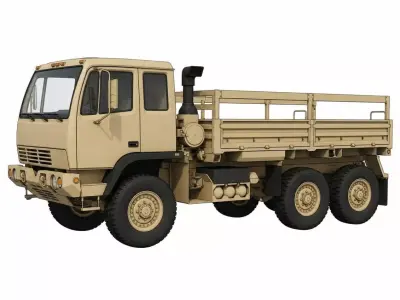 Military Tactical Cargo Truck 6x6 Medium 3D model